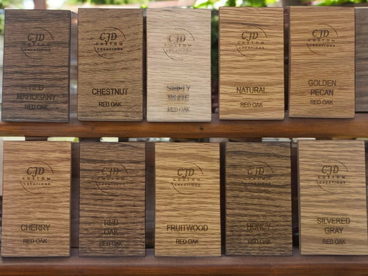 Stain Samples MinWax Stain Samples Birch Poplar Red Oak Aspen Pine Maple Cedar