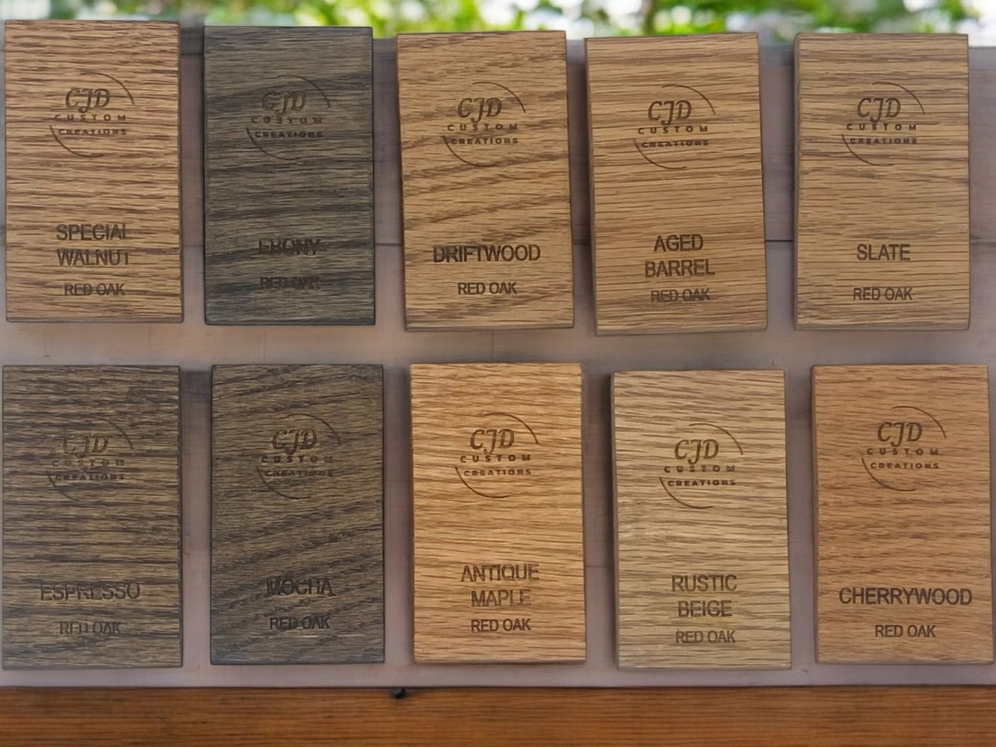Minwax Stain Samples 3-sizes and 13 types of wood perfect for contractors and decorators