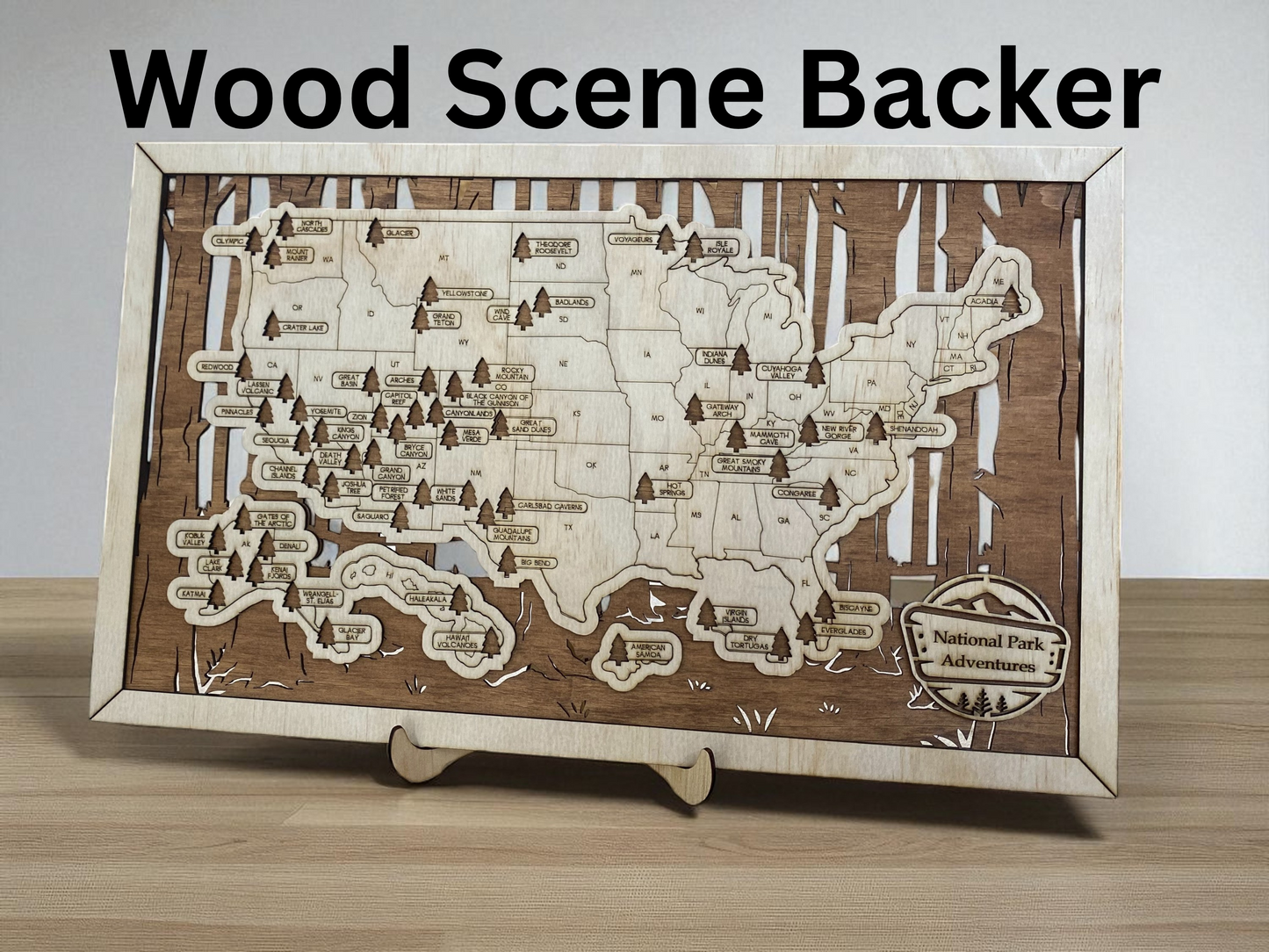 Personalized National Park Map, National Park Sign, Wooden, Gift, US National Parks Sign