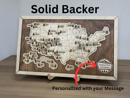 Personalized National Park Map, National Park Sign, Wooden, Gift, US National Parks Sign