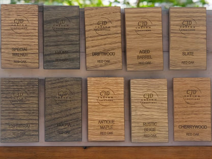 Stain Samples MinWax Stain Samples Birch Poplar Red Oak Aspen Pine Maple Cedar
