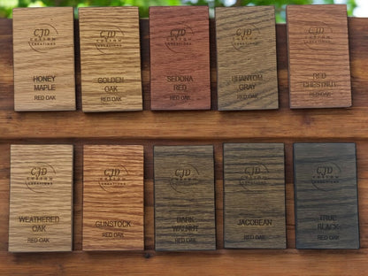 Stain Samples MinWax Stain Samples Birch Poplar Red Oak Aspen Pine Maple Cedar