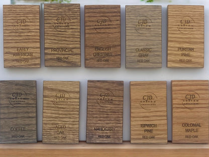 Stain Samples MinWax Stain Samples Birch Poplar Red Oak Aspen Pine Maple Cedar